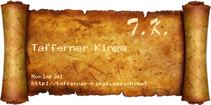 Tafferner Kinga névjegykártya